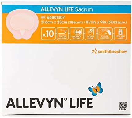 ALLEVYN Life 3807583.0 Smith and Nephew Foam Dressing Sacrum, Large, 8-1/2" Width, 9" Length