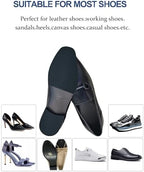Black Shoe Sole Protector,Anti Slip Shoe Grips on Bottom of Shoes - Bottom Protector - Sole Guard - Non-Slip Shoe Pads for High Heels (6"x4",Black-2Pairs)