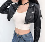 Sup-Coente Goth Fashion Crop Top Jacket for Women Teen Girls Juniors or Teenagers