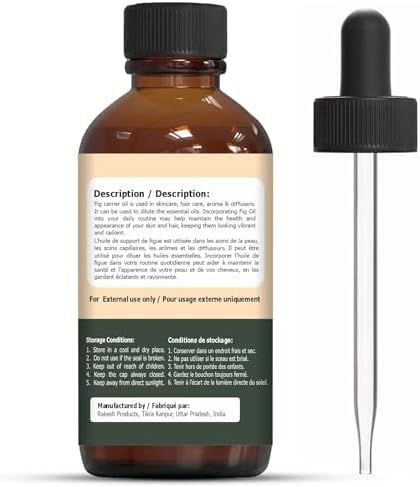 Organic Zing Fig (Ficus carica) Oil | Pure & Natural Carrier Oil for Skincare, Hair Care, Aroma & Diffuser - 30ml/1.01fl oz