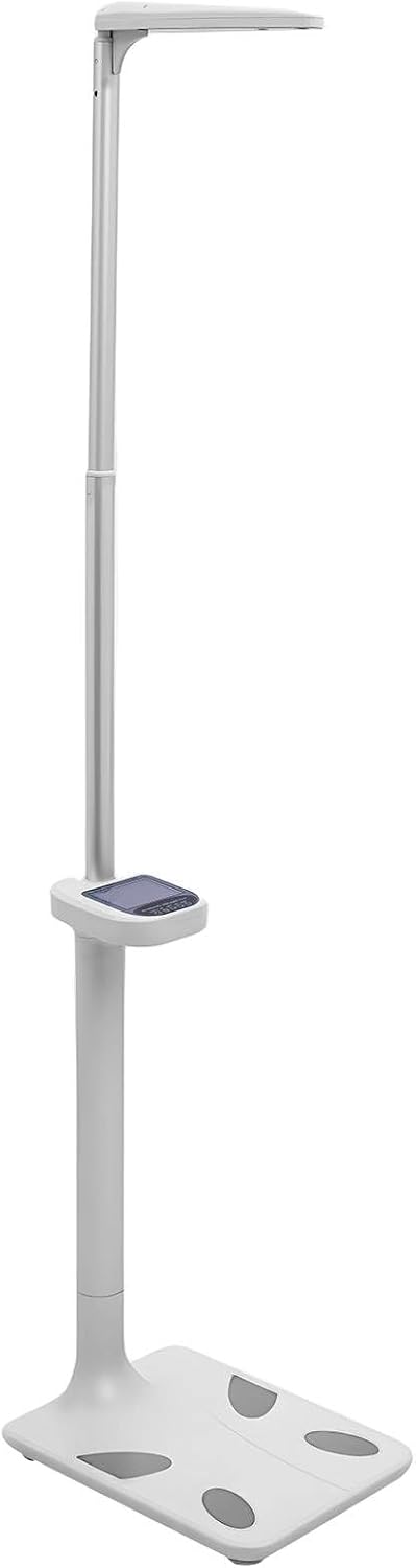 Medical Office Scale,Smart Physician Scale, Medical Scale for Weight and Height Measurement, Non-Contact Sonar Ranging All-in-One LCD Display for Measuring Weight, Height, Obesity, BMI and More