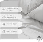 Linen Home 100% Cotton Percale Sheet Set Pack of 2, Queen Size, White, Deep Pocket, 8 Pieces Set - 2 Flat, 2 Deep Pocket Fitted Sheet and 4 Pillowcases, Crisp Cool and Strong Bed Linen