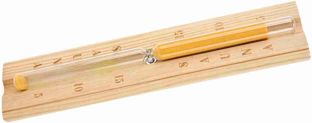 Zerodis Sauna Hourglass Sand Timer, 15 Minutes Countdown Clock, Wooden Timer