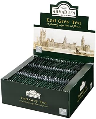 Ahmad Tea Earl Grey foil teabags, 100 Count