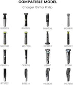Newding15V HQ8505 Adapter Charger Compatible with Philips Electric Shaver Razor Series 3000 5000 6000 7000 9000 (Older Shaver), Beard Trimmer Multigroom for Type-C Converter, 1PC