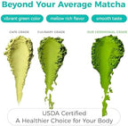 Emerail Organic Ceremonial Grade Matcha, Premium First Harvest Matcha Green Tea Powder, 100% Pure USDA-Certified, Sugar-Free Gluten-Free Vegan (60g / 2.1oz)