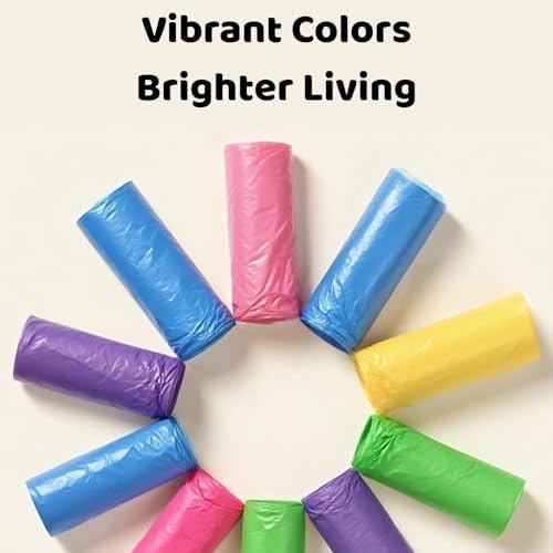 5 Gallon Small Garbage Bags – 100 Count Colorful Bathroom Trash Bags, Durable Plastic Bags Liners with Kitchen,20L Bins