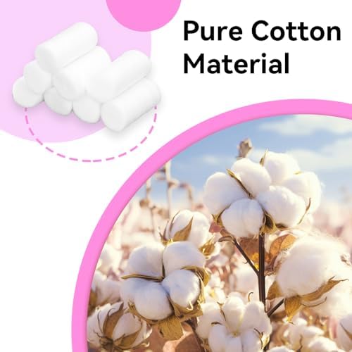 5 Packs Nose Bleed Stopper for Kids, Dental Cotton Rolls Nasal Plugs Hemostatic Cotton Swab for Mouth and Nose, Stops Bleeding Fast(L)
