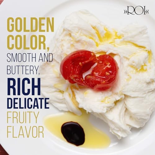 ROI Italian Extra Virgin Olive Oil - Made from Ligurian Taggiasca Olives - Polyphenol Rich EVOO - DOP Certified - Fresh Cold Pressed in Italy - Low Acid - No Pesticides, No GMO - 16.9 fl oz 500 ml