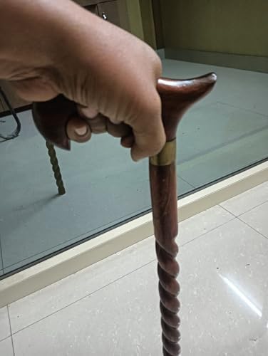Decor&More Antique Walking Cane Wooden Walking Stick Designer Handle Cane Walking Stick for Men Women & Seniors
