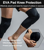SUJAYU 2 Pack Knee Compression Sleeves Men Women, EVA Honeycomb Light Compression Leg Sleeves, Wrestling Knee Sleeve Volleyball Knee Sleeve Basketball knee Sleeve (Black, XX-Large)