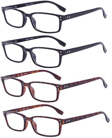 4 Pack Vintage Reading Glasses Men Comfort Readers Women Reading Eyeglasses