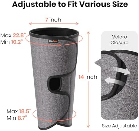 SHINE WELL Leg Compression Massager for Circulation and Pain Relief Fsa, Air Compression Calf Massager with 3 Modes 3 Intensities 2 Timing, for Restless Legs Syndrome Relief, Wellness Gift for Mom Dad