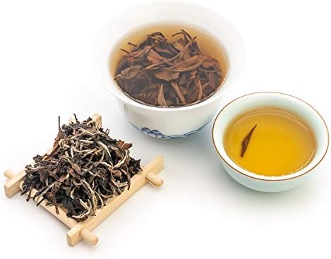 oriarmcha 125g / 4.4oz Chinese Shou Mei Aged Tea Loose Leaf - Fuding White Tea Shoumei Long Life Eyebrow - 1st Grade - Brew Hot or Iced Tea