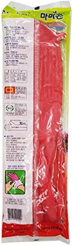 MAMISON Quality Kitchen Rubber Gloves (1 Pairs, X-Large), Cleaning, Washing, Non-Slip Reusable Natural Latex Gloves, House Hold. Korean Kitchen