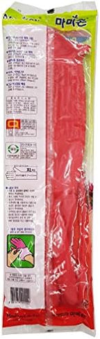 MAMISON Quality Kitchen Rubber Gloves (1 Pairs, X-Large), Cleaning, Washing, Non-Slip Reusable Natural Latex Gloves, House Hold. Korean Kitchen