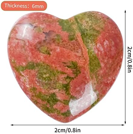 Marrywindix 15 Chakras Stones 0.8 Inch Healing Crystal Natural Heart Love Carved Palm Worry Stone Set Bulk Polished Thumb Gemstones Chakra Reiki Balancing