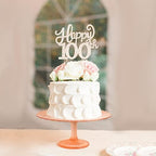 LASKYER Happy 100th Birthday Decorations,100th Birthday Gold Rhinestone Cake Topper - Cheers to 100 Years Old Bday Party Metal Sparkly Cake Centerpieces Sign.