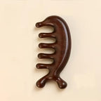 Wooden Scalp Massager Comb, Natural Sandalwood Wide Tooth Massage Comb, Scalp Gua Sha Hair & Facial Massage Tool, Ergonomic Handle, Promotes Circulation & Hair Care, Travel Comb