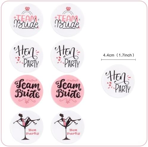 40 Pcs Edible Hen party Cupcake Toppers Wedding Shower Cake Decorations Bachelorette Party Cupcake Picks for Engagement, Bridal Party, DIY Dessert Deco