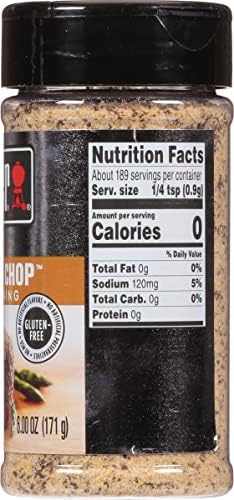 Weber Steak 'n Chop Seasoning, 6 Ounce Shaker (Pack of 2)