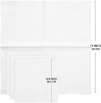 White 3-Ply Disposable Lunch Napkins, 125 Count – Paper Cocktail & Party Napkins for Weddings, Birthdays, Bars & Events, EU Made