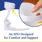 Brace Direct Semi-Rigid Leaf Spring AFO for Foot Drop - Lightweight Posterior Ankle-Foot Orthosis - Trimmable Fit (Men’s Right)