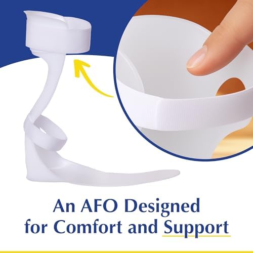 Brace Direct Semi-Rigid Leaf Spring AFO for Foot Drop - Lightweight Posterior Ankle-Foot Orthosis - Trimmable Fit (Men’s Right)