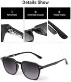 LADEESSE Reading Sunglasses for Women, Stylish Reading Glasses, Lightweight Square Readers for Men & Women