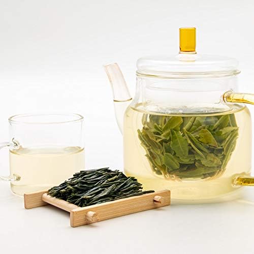 Oriarm 100g / 3.53oz Mount Emei Zhu Ye Qing Green Tea - Bamboo Leaf Green Chinese Tea Loose Leaf - Yuqian 3rd Grade - Naturally High Mountain Grown