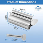 The Original Toothpaste Squeezer Tube Roller Stainless Steel 2 Pieces Tube Squeezer Rollers, Saves Toothpaste, Creams, Puts an end to Waste - Simple and Practical (Silver) 2.4 inch Wide
