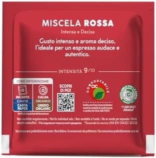 Caffè Borbone Espresso Paper Pods, Red Blend, Strong and Creamy, Dark Roast ESE Pods, Authentic Italian Espresso - 150 Count