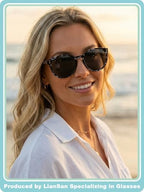 LianSan Reading Sunglasses for Women with UV400 Protection Lenses,Large Frame Reader Sunglasses Womens with Spring Hinge(Blue Tortoise S,1.5x)