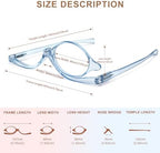 EYEGUARD 2 Pack Makeup Reading Glasses for Women Spring Hinge Make Up Glasses Magnifying Flip Down Cosmetic Readers