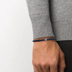 COAI Matte Onyx Beaded Leather Bracelet for Men Women, Buddha Prayer Bracelet for Men Women