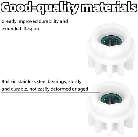 5pcs Spin Mop Bucket Gear Compatible with OCedar Easywring Bucket System, One Way Clutch Bearing Gear Sprockets Replacement Repair for Fixing Most Rotating Mop Buckets(White)