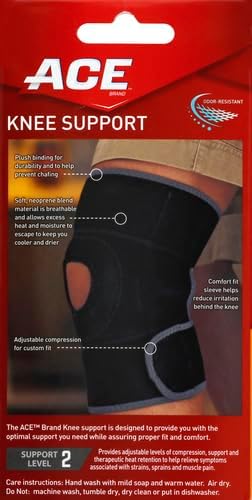 ACE Adjustable Knee Brace, Provides Support & Compression to Arthritic and Painful Knee Joints