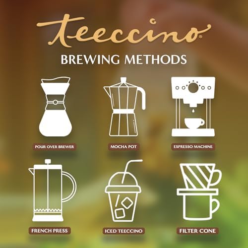 Teeccino French Roast Chicory Coffee Alternative, 11 Ounce: Ground Herbal Coffee That’s Prebiotic, Caffeine-Free & Acid-Free, Dark Roast, with Carob and Chicory, No artificial flavors