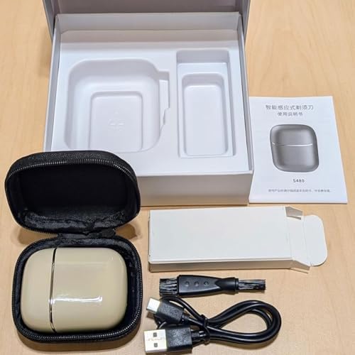 Mini Electric Shaver for Men and Women, Dual Head Portable Razor with Smart Sensor, Compact Travel Size Pocket Shaver, USB-C Rechargeable, Wet & Dry IPX6 Waterproof, Low Noise, Easy to Clean