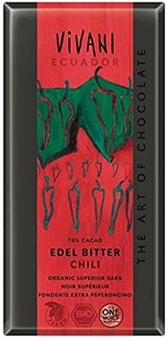 VIVANI Organic Dark Chocolate Chili Vegan, 100 GR