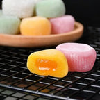QIXINLIZYY Japanese mochi fruit rice cake Daifuku dessert 19.2 ounces (approximately 547.1 grams) -3 types of strawberry, mango, grape mochi snacks Asian snacks
