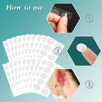 500PCS Ear Lobe Support Patches for Earrings, Clear Earring Stickers for Heavy Earrings (0.59 x 0.49inch) & Earring Covers for Sports, Ear Tape Lobe Support Patches for Long Time