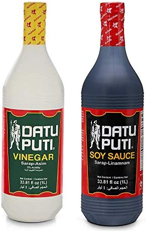 Datu Puti Vinegar and Soy Sauce Value Pack - 1 liter bottle of each