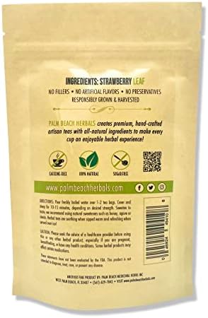 Palm Beach Medicinal Herbs - Strawberry Leaf Tea - Pure Herbal Tea Series, 30ct