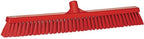 Vikan 31944 Broom,Push,Soft/Stiff,24",PP/PBT,Red