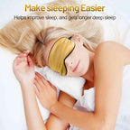 Sleep Mask, Silk Eye Mask for Sleeping with Adjustable Strap, Blindfold Eyeshade for Men & Women, Comfortable & Soft Eye Cover Eyeshade for Night Sleep (Gold)
