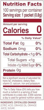 True Orange 100ct (Pack of 1) - Water Enhancer - Bulk Dispenser - 0 Calorie Drink Mix Packets For Water - Orange Flavoring Powder Packets