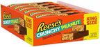 REESE'S Crunchy Peanut Peanut Butter and Peanuts King Size, Candy Bars, 3.2 oz (18 Count)