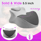 Intimacy Support Pillow for Couples, 27° Ergonomic Memory Foam Position Cushion, Multi-Functional Back Lumbar Support Pillow for Bedroom Living Room Office (Black & Grey)