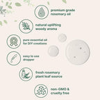 Micro Ingredients Rosemary Essential Oil for Hair, Scalp & Skin, 8 fl oz – 100% Pure & Natural with Dropper | Aromatherapy, Diffuser, Soap, Candle & Massage Use | Woody Herbal Aroma, Cruelty-Free